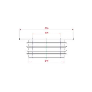 Goma junta Base - Blanca BA45 35mm