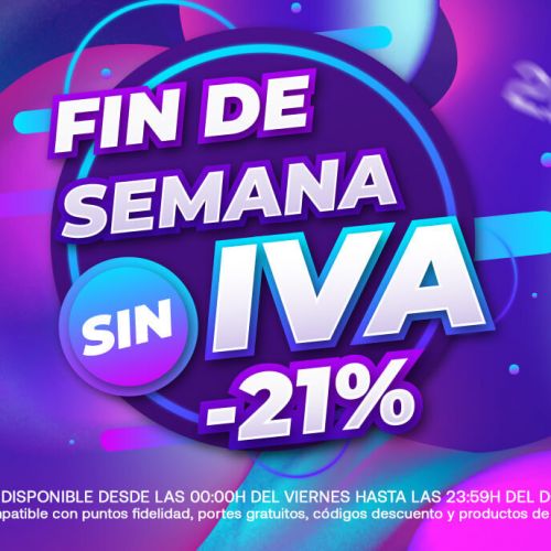 Fin de semana sin IVA: ¡consigue tus productos favoritos con un 21% de descuento!